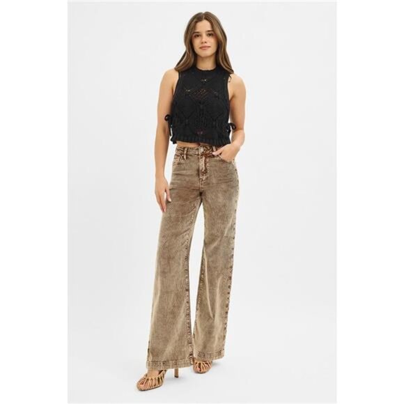 RISEN High Rise Wide Leg Corduroy Jeans - Picture 6 of 6